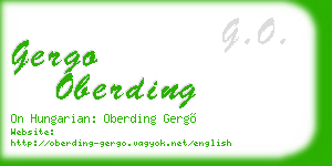 gergo oberding business card